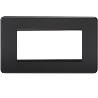 Screwless 4G Modular Faceplate - Matt Black