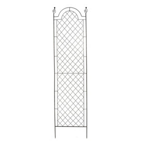 Scroll Garden Wall Trellis Climbing Plant Support Frame Black Extra Large (H)200cm