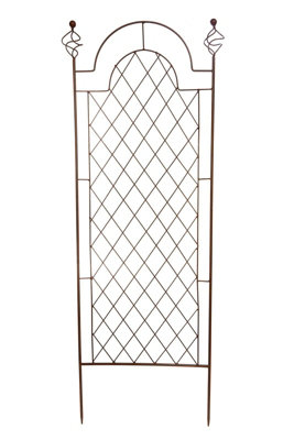 Scroll Garden Wall Trellis Climbing Plant Support Frame Set of 2 (H)120cm