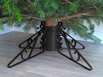 Scrolled Christmas Tree Stand - Red - 5" Diameter - 3