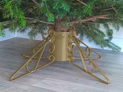 Scrolled Christmas Tree Stand - Red - 5" Diameter - 4