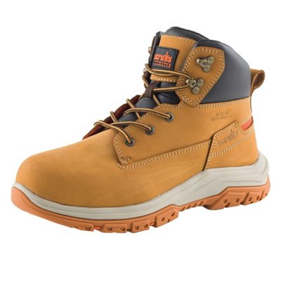 Scruffs Mens Ridge Leather Safety Boots Tan (12 UK) DIY at B&Q