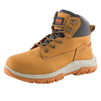 Scruffs Mens Ridge Leather Safety Boots Tan (12 UK) | DIY at B&Q