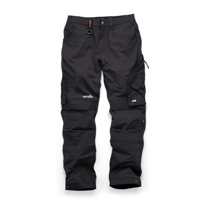 Scruffs Pro Flex Plus Trade Work Trousers Black - 28R