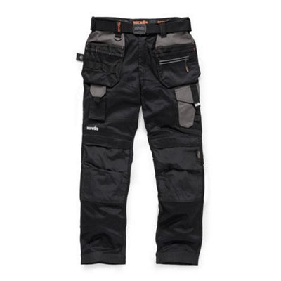 Scruffs Pro Flex Trousers with Holster Pockets Black Trade - 34L