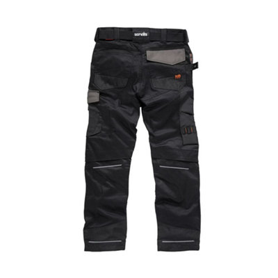 Scruffs Pro Flex Work Trousers with Holster Pockets Black Trade - 28S
