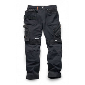 Scruffs Pro Trade Flex Plus Slim Fit Work Trousers Black - 34L