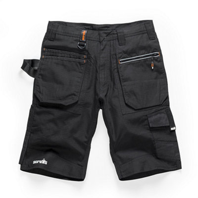 Scruffs Ripstop Trade Cargo Work Shorts with Multiple Pockets Black ...