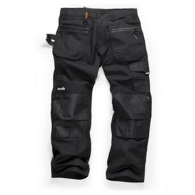 Scruffs Ripstop Trade Work Trousers with Multiple & Knee Pad Pockets Black - 30in Waist 30in Leg