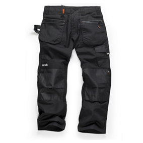 Scruffs Ripstop Trade Work Trousers with Multiple & Knee Pad Pockets Black - 34in Waist 34in Leg