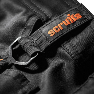 Scruffs Trade Flex Work Trousers Black Hardwearing - 28in Waist, 32in Leg