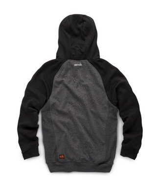 Scruffs Trade Tech Embossed Work Hoodie Black & Grey (Sizes S-2XL)