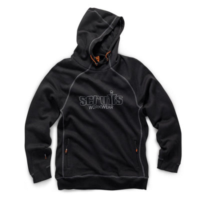 Scruffs Trade Work Hoodie Black Men's Hooded Jumper - L