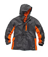Scruffs Worker Jacket Graphite Grey & Orange Waterproof Coat - XXL