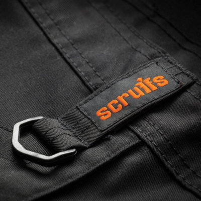 Scruffs Worker Multi Pocket Work Trousers Black Trade - 32R