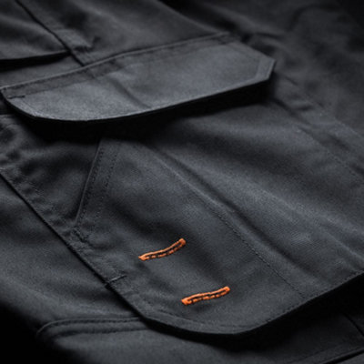 Scruffs Worker Multi Pocket Work Trousers Black Trade - 34L