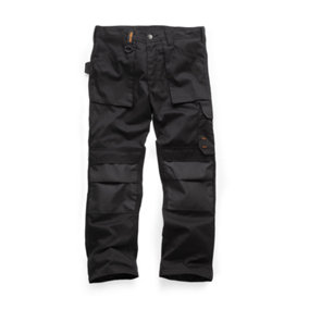Scruffs Worker Multi Pocket Work Trousers Black Trade - 36L