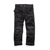 Scruffs Worker Multi Pocket Work Trousers Black Trade - 38R