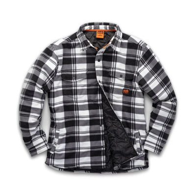 Scruffs - Worker Padded Checked Shirt Black/White - S