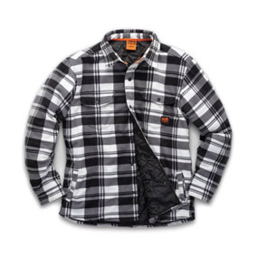 Scruffs - Worker Padded Checked Shirt Black/White - S