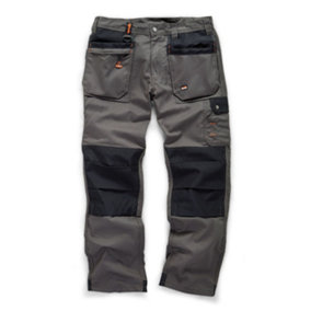 Scruffs Worker Plus Graphite Grey Work Trousers with Holster Pockets - 38S