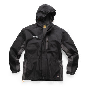 Scruffs Worker Waterproof Coat Jacket Black & Grey - M