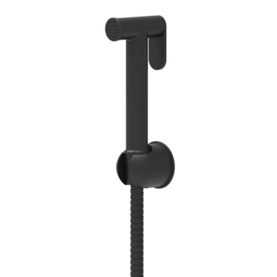 Scudo Matt Black Bidet Shattaf With Holder & Hose hb56