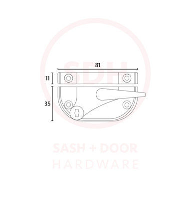 SDH Modern Cam Catch Lock & Keep - Polished Chrome