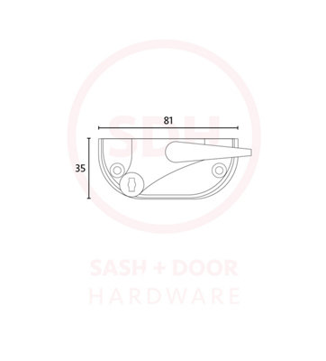 SDH Modern Cam Catch Lock (Lock only) - White