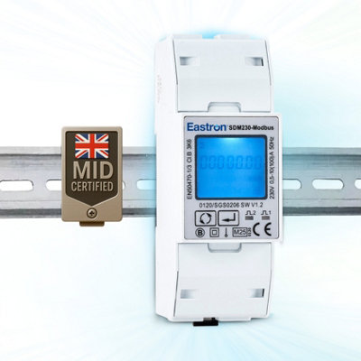 SDM230 Modbus RS485 Single Phase 100A kWh Energy Meter DIN Rail Power ...