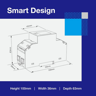 SDM230 Modbus RS485 Single Phase 100A kWh Energy Meter DIN Rail Power ...