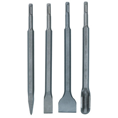 SDS Plus Chisel Set Point Flat Gouge and Tile Chisels (4pcs kit)