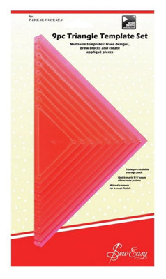 SE 9 PC TEMPLATE SET - Template Set: 9 Piece: Triangular - Sew Easy
