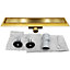 Sea-Horse 50cm Gold Coloured Stainless Steel Bathroom Floor Linear Shower Drain Sheet