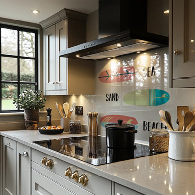 Sea Sand Surf Beach Splash Back designer style