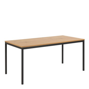 Seaford Dining Table in Black & Oak