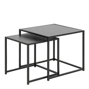Seaford Nest of Tables in Ash Black