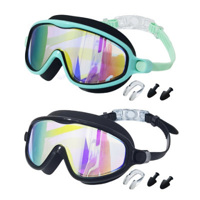 Seago 2 Pack Anti-Fog & Anti-UV Swimming Goggles, Wide Viewing Angle ...