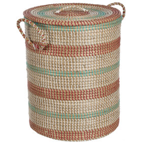 Seagrass Basket with Lid Light SADEC