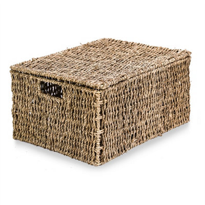 Seagrass Storage Basket with Lid - M&W