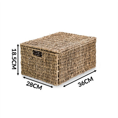 Seagrass Storage Basket with Lid - M&W - 5