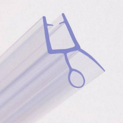 Seal1 - 870 mm Glass Shower Door Rubber Seal Strip Gap 10 mm