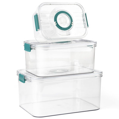 Sealed breads Box Plastic 3 Breads Storage containers, containers Air ...