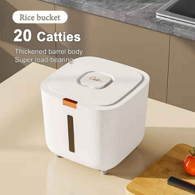 Sealed Rice & Grain Storage Container with Lid 10KG Capacity