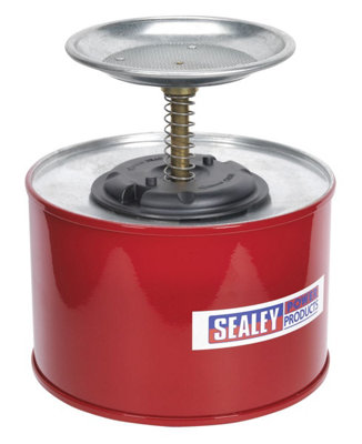 Sealey 1.9 Litre Plunger Can With Perforated Metal Flash Arrestor Red PC19