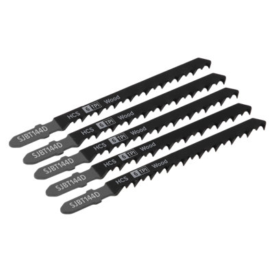 Sealey 100mm 6TPI Wood Jigsaw Blade General For Power Tools Pack of 5 SJBT144D