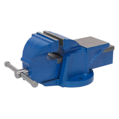 Sealey 100mm Heavy Duty Professional Cast Iron Fixed Base Vice Blue CV100XT