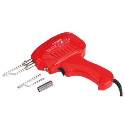Sealey 100W Soldering Gun Kit Pistol Type 1.5 Metre Cable 3-Pin Plug Tool SD200