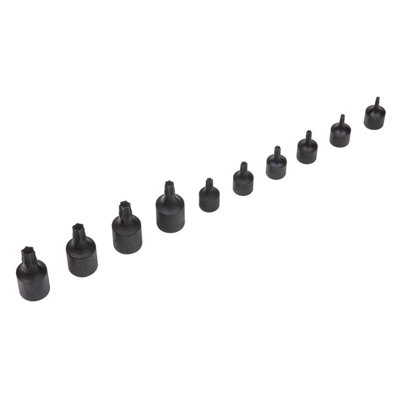 Sealey 10pc 1/4" & 3/8" Square Drive Low Profile TRX-Star Socket Bit Set AK5526