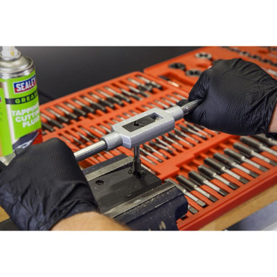 Sealey 110 Pieces Tap & Die Set Supplied Heavy Duty Storage Case Metric AK30110 - 5